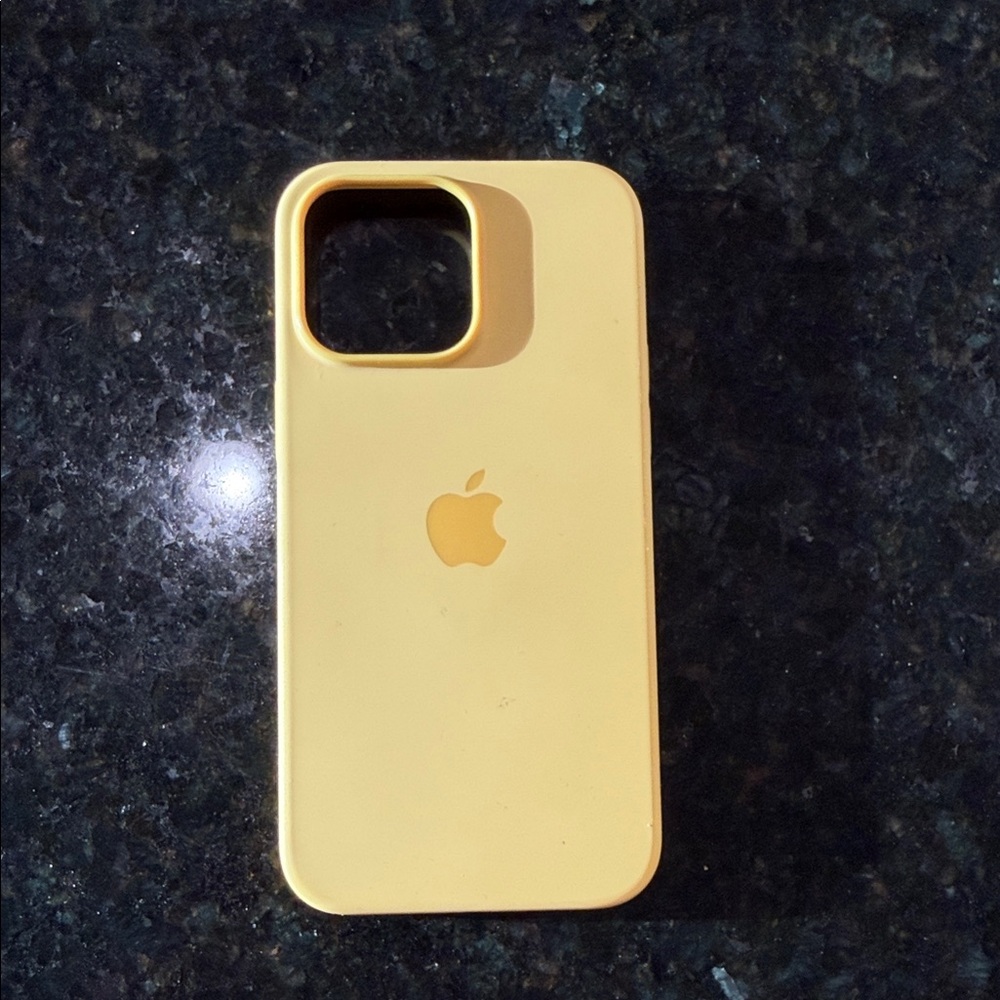 Apple Bright Yellow Phone Silicone Case with Magsafe for iPhone 14 Pro Max